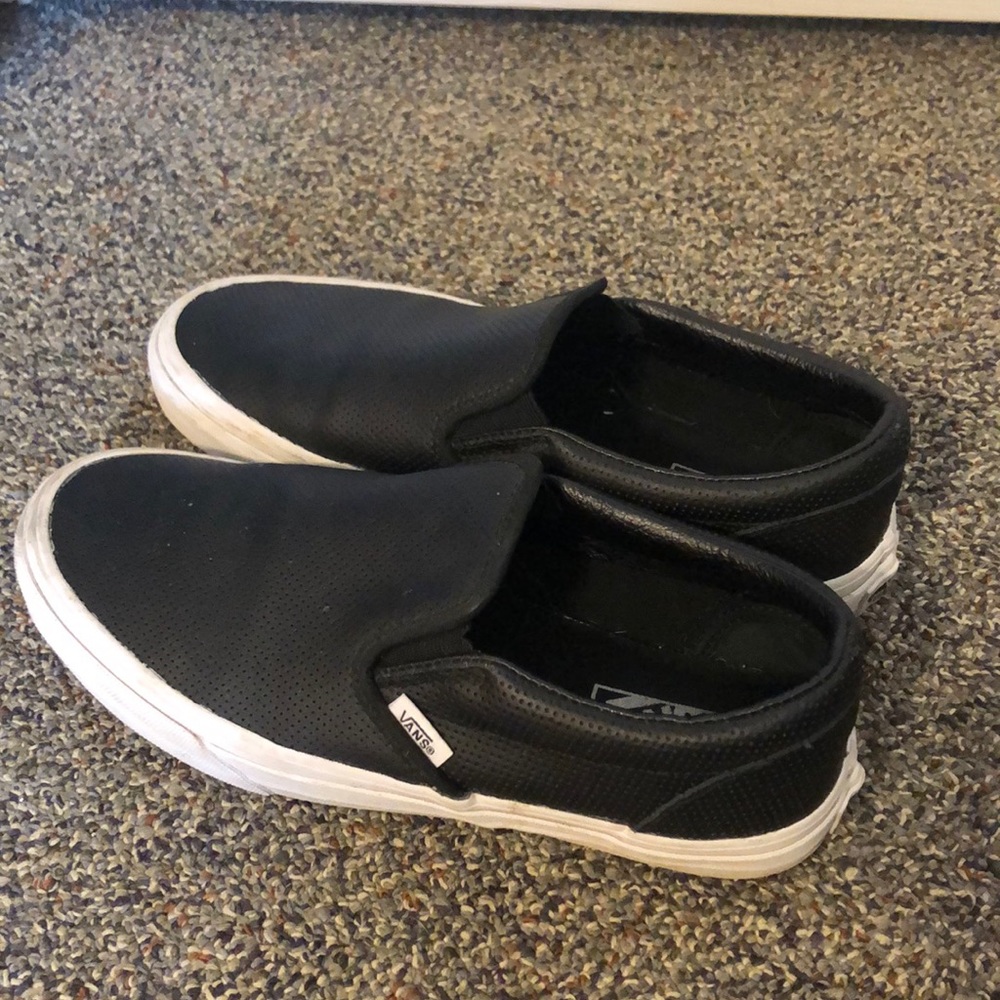 Black Leather Vans